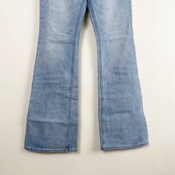 Aritzia Denim Forum The Marianne High Rise Loose Flare Long Inseam Light Wash 28 - Picture 13 of 16
